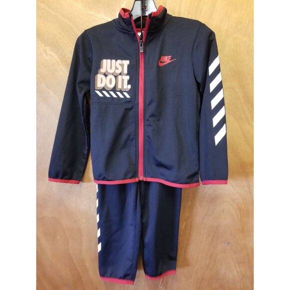 Nike Boys Toddler Tracksuit Set Jacket Pants Black Red Size 3T NEW WITH TAGS! - Picture 3 of 6